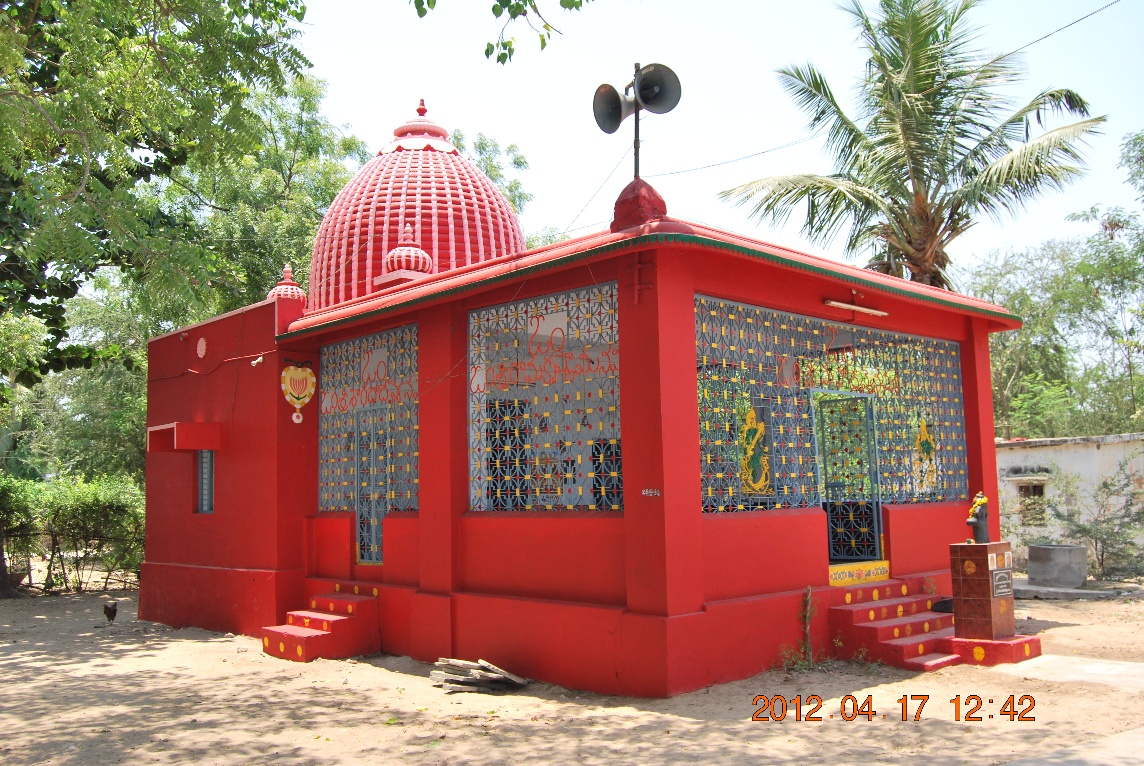 Newly painted Poleramma Temple
